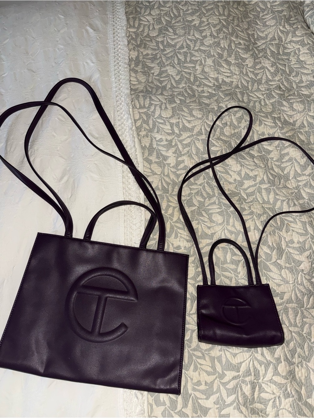Dark purple Telfar bags